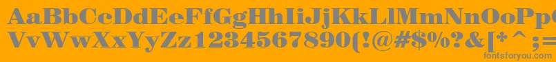 Century725BlackBt Font – Gray Fonts on Orange Background