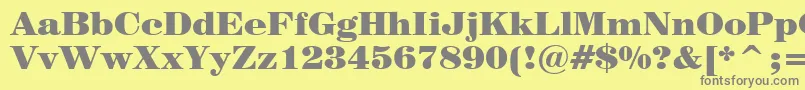 Century725BlackBt Font – Gray Fonts on Yellow Background
