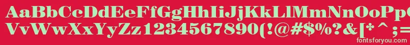 Century725BlackBt Font – Green Fonts on Red Background