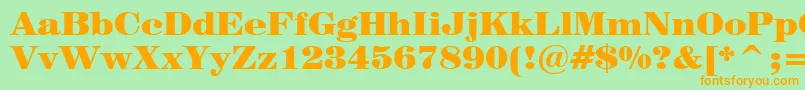 Century725BlackBt Font – Orange Fonts on Green Background