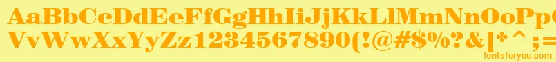 Century725BlackBt Font – Orange Fonts on Yellow Background