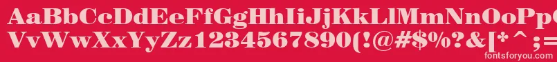 Century725BlackBt Font – Pink Fonts on Red Background
