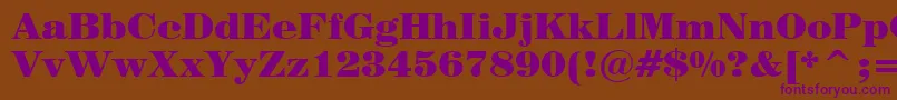 Century725BlackBt Font – Purple Fonts on Brown Background