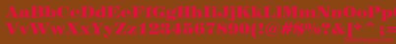 Century725BlackBt Font – Red Fonts on Brown Background