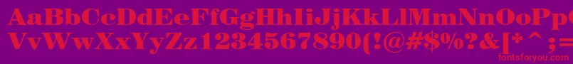 Century725BlackBt Font – Red Fonts on Purple Background