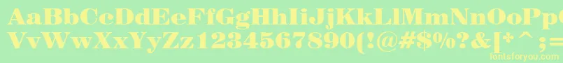Century725BlackBt Font – Yellow Fonts on Green Background