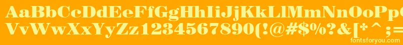 Century725BlackBt Font – Yellow Fonts on Orange Background
