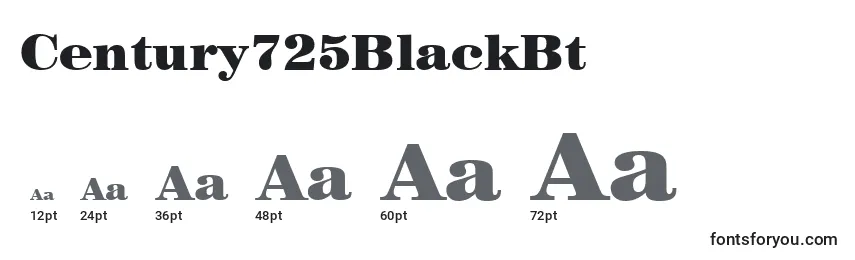 Century725BlackBt Font Sizes