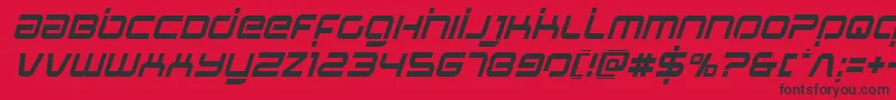 Stareaglelaserital-Schriftart – Schwarze Schriften auf rotem Hintergrund