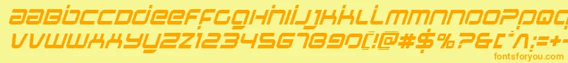 Stareaglelaserital Font – Orange Fonts on Yellow Background