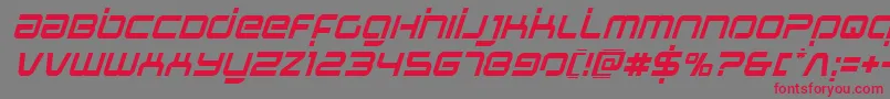 フォントStareaglelaserital – 赤い文字の灰色の背景