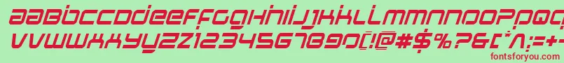 Stareaglelaserital Font – Red Fonts on Green Background