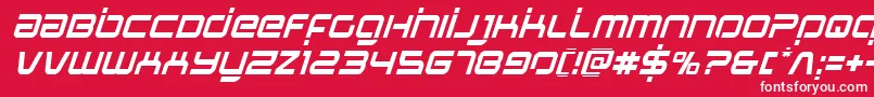 フォントStareaglelaserital – 赤い背景に白い文字