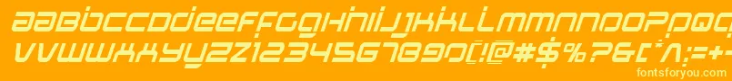 Stareaglelaserital Font – Yellow Fonts on Orange Background