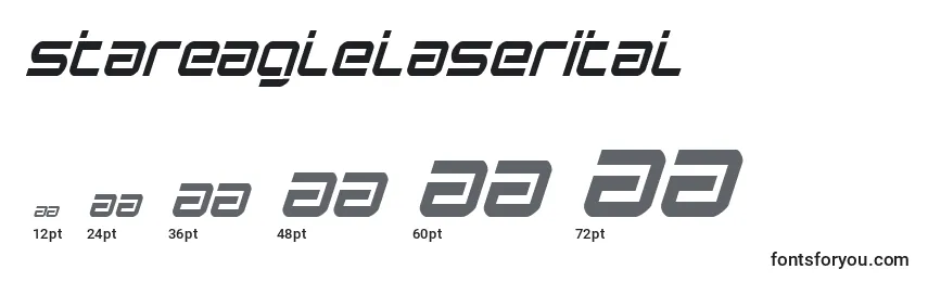 Größen der Schriftart Stareaglelaserital