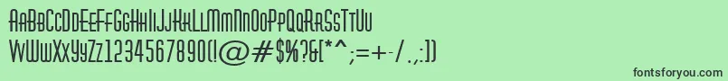 フォントAHuxleycapsBold – 緑の背景に黒い文字
