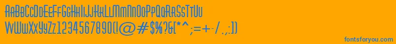 Police AHuxleycapsBold – polices bleues sur fond orange