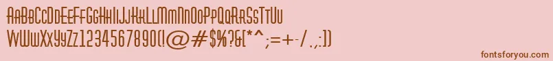 Подробнее о шрифте AHuxleycapsBold Шрифт AHuxleycapsBold – коричневые шрифты на розовом фоне