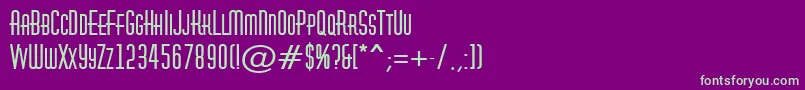 AHuxleycapsBold-Schriftart – Grüne Schriften auf violettem Hintergrund
