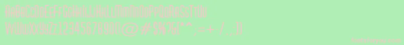 Шрифт AHuxleycapsBold – розовые шрифты на зелёном фоне