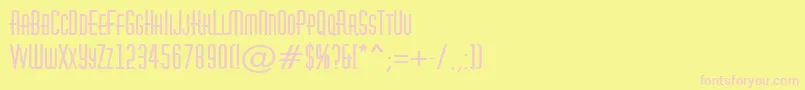 Police AHuxleycapsBold – polices roses sur fond jaune
