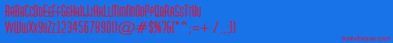 Police AHuxleycapsBold – polices rouges sur fond bleu