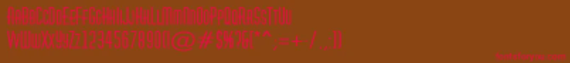 AHuxleycapsBold Font – Red Fonts on Brown Background