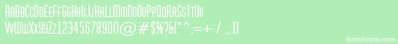 フォントAHuxleycapsBold – 緑の背景に白い文字