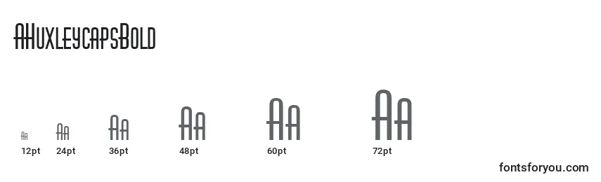 AHuxleycapsBold Font Sizes