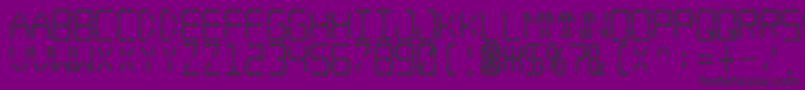 Digitaldreamnarrow Font – Black Fonts on Purple Background