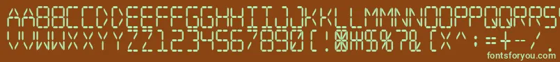 Шрифт Digitaldreamnarrow – зелёные шрифты на коричневом фоне