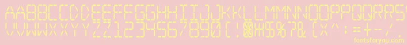 Digitaldreamnarrow Font – Yellow Fonts on Pink Background