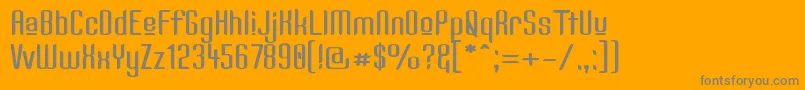 Kandiduw Font – Gray Fonts on Orange Background