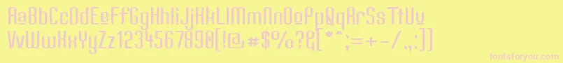 Kandiduw Font – Pink Fonts on Yellow Background