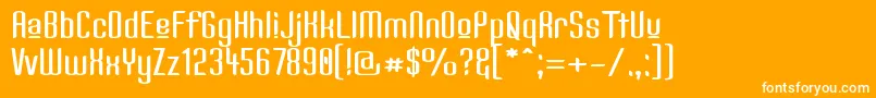 Kandiduw Font – White Fonts on Orange Background