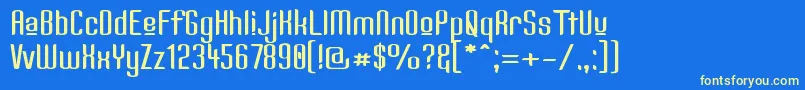 Kandiduw Font – Yellow Fonts on Blue Background