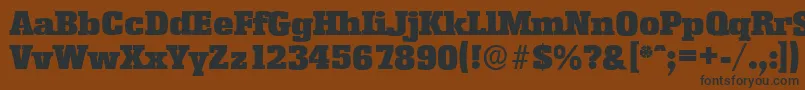 EnschedeserialBlackRegular Font – Black Fonts on Brown Background