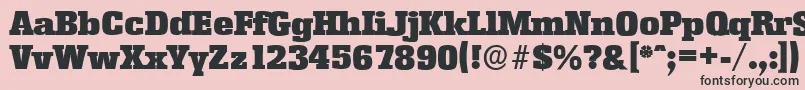 EnschedeserialBlackRegular Font – Black Fonts on Pink Background