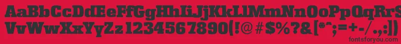 EnschedeserialBlackRegular Font – Black Fonts on Red Background