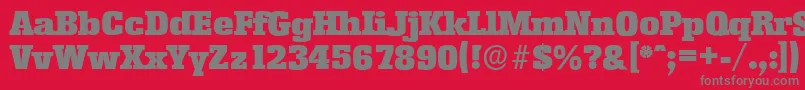 EnschedeserialBlackRegular Font – Gray Fonts on Red Background