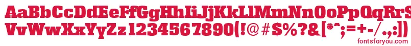 EnschedeserialBlackRegular-Schriftart – Rote Schriften auf weißem Hintergrund