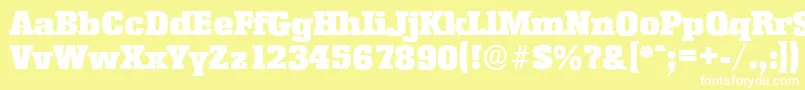 EnschedeserialBlackRegular Font – White Fonts on Yellow Background