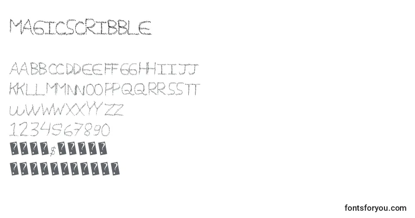 Magicscribbleフォント–アルファベット、数字、特殊文字