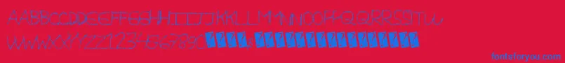 Magicscribble Font – Blue Fonts on Red Background
