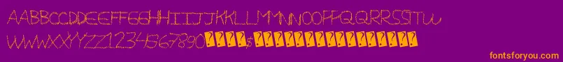 Magicscribble Font – Orange Fonts on Purple Background