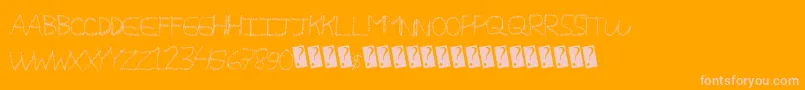 Magicscribble Font – Pink Fonts on Orange Background