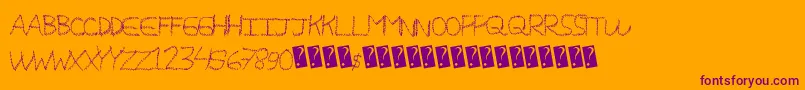 Magicscribble Font – Purple Fonts on Orange Background