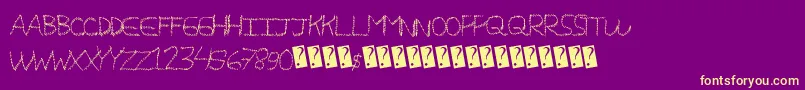 Magicscribble Font – Yellow Fonts on Purple Background