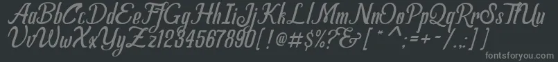 Fonte AllemaFreeDemo – fontes cinzas em um fundo preto