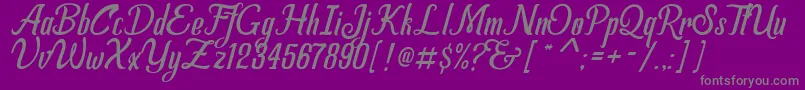 AllemaFreeDemo Font – Gray Fonts on Purple Background